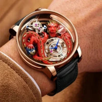 Luxury watch with intricate design on a wrist