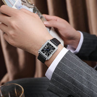 Zentic Linear-S | Precision Rectangular Leather Timepiece